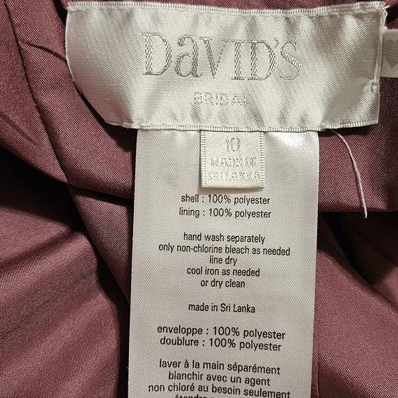 David's Bridal One-Shoulder DRESS - Picture 8 of 12